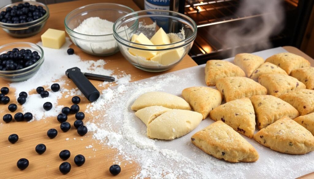 Blueberry Scones Baking Process Blueberry Scones Baking Process