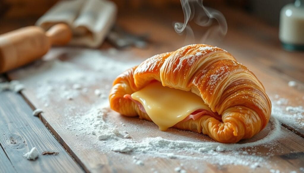 baking ham and cheese croissant pastry baking ham and cheese croissant pastry