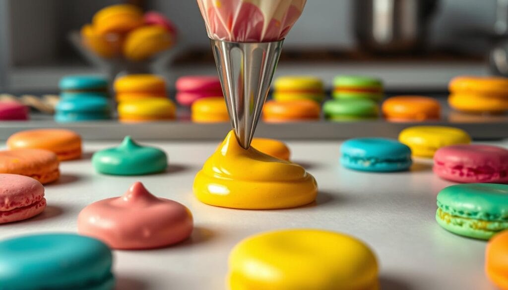 French Macaron Piping Technique
