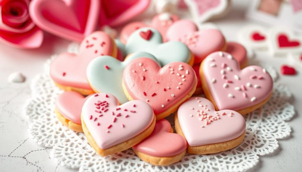 heart-shaped cookies heart-shaped cookies