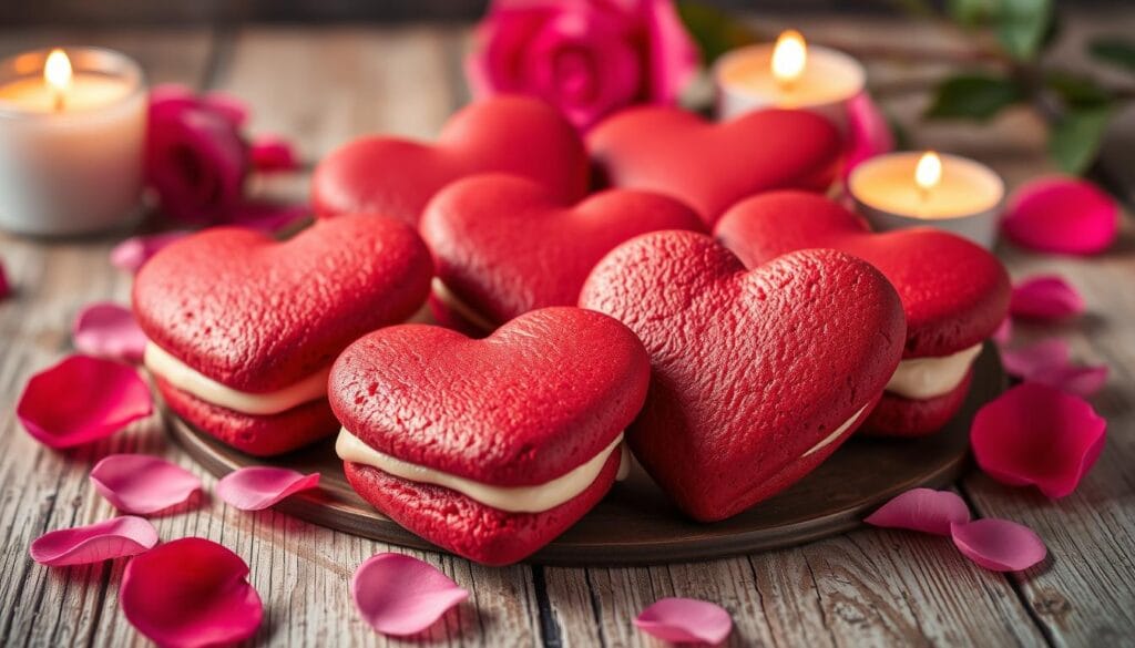 heart-shaped red velvet whoopie pies heart-shaped red velvet whoopie pies